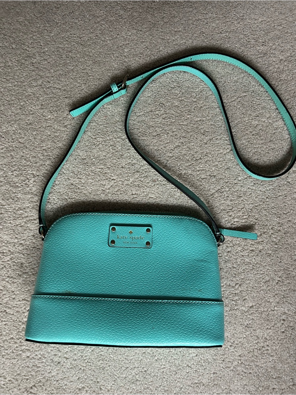kate spade Teal Pebbled Leather Crossbody
